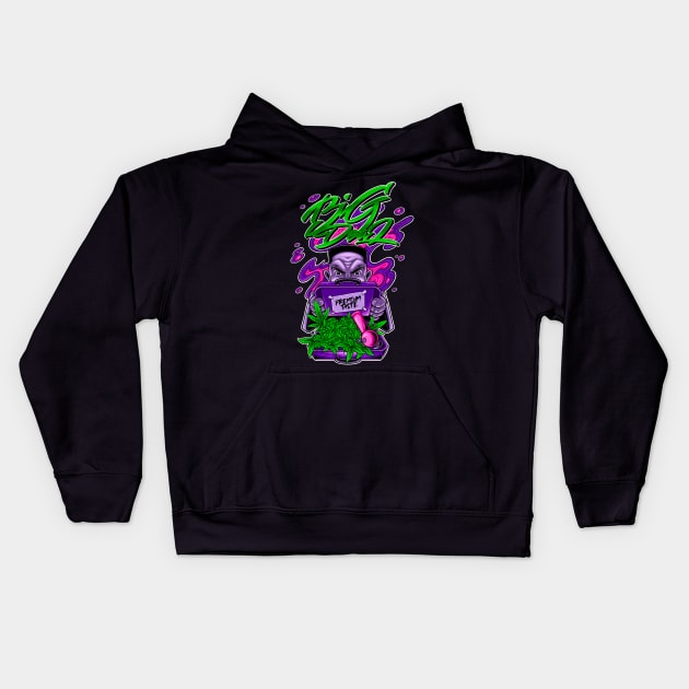 BIG DEAL CANNABIS Kids Hoodie by TOSSS LAB ILLUSTRATION